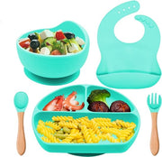 Tavola per Bambini con Comparti - Piatto per Bambini con Cupo di Adesione - Allenamento di Autocucina