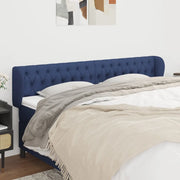 Testiera ad Orecchio-Testata con Orecchie Blu 183x23x78/88 cm in Tessuto 180220