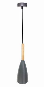 Lampada a sospensione Candellux Trosa grigia E27 Ø10 cm