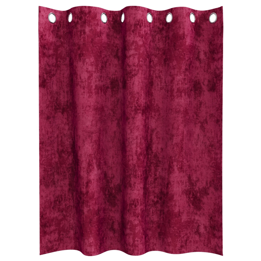 Tende in velluto Bordeaux Poliestere 140 x 140 cm Tenda