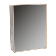 Specchio in legno con cassettini laterealicm 35x10xh45