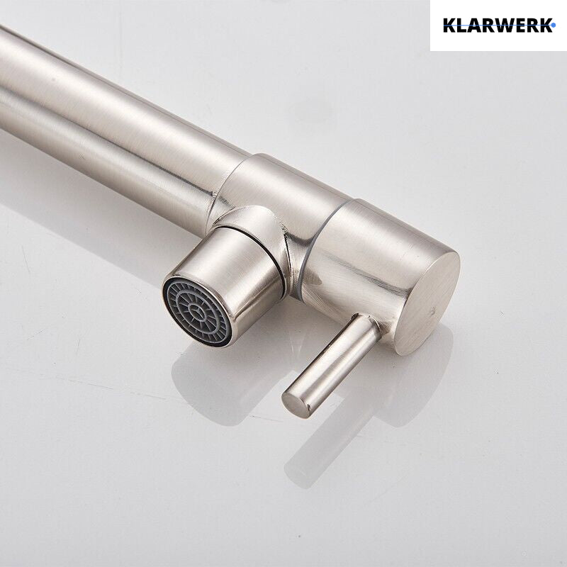 Bjorn | Rubinetto da parete gastronomia argent Rubinetto cucina professionale in acciaio inox con due doccette|doppio lavello da parete ristorante