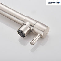 Bjorn | Rubinetto da parete gastronomia argent Rubinetto cucina professionale in acciaio inox con due doccette|doppio lavello da parete ristorante