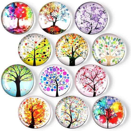 Decorative magnets per refrigerator, magneti decorativi per frigorifero, con il simbolo della vita, magneti per ufficio, per whiteboard, per carte geografiche, per decorazione domestica, per hobby, per classe, 12 pezzi