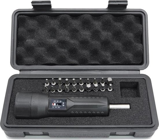 Chiave di Torque 1/4 pollici (63 mm) - attrezzo per la torsione e chiave a vite - gamma di misurazione 1-6 Nm - con set di viti - sistema di attivazione