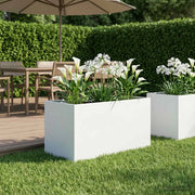 Vaso da giardino Bianco 80 x 50 x 50 cm 8005262