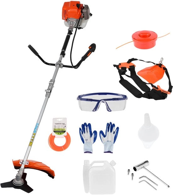 Strumento per erbacce - 52cc - 2 in 1 - Senza fili - Manico in plastica