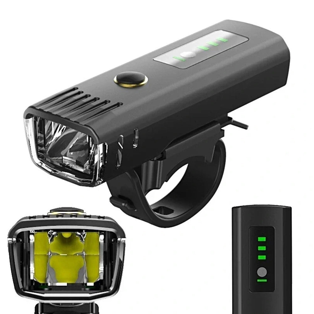 Trade Shop - Luce Anteriore Professionale Per Bicicletta A Led Ricaricabile Usb Impermeabile Q-d400 -