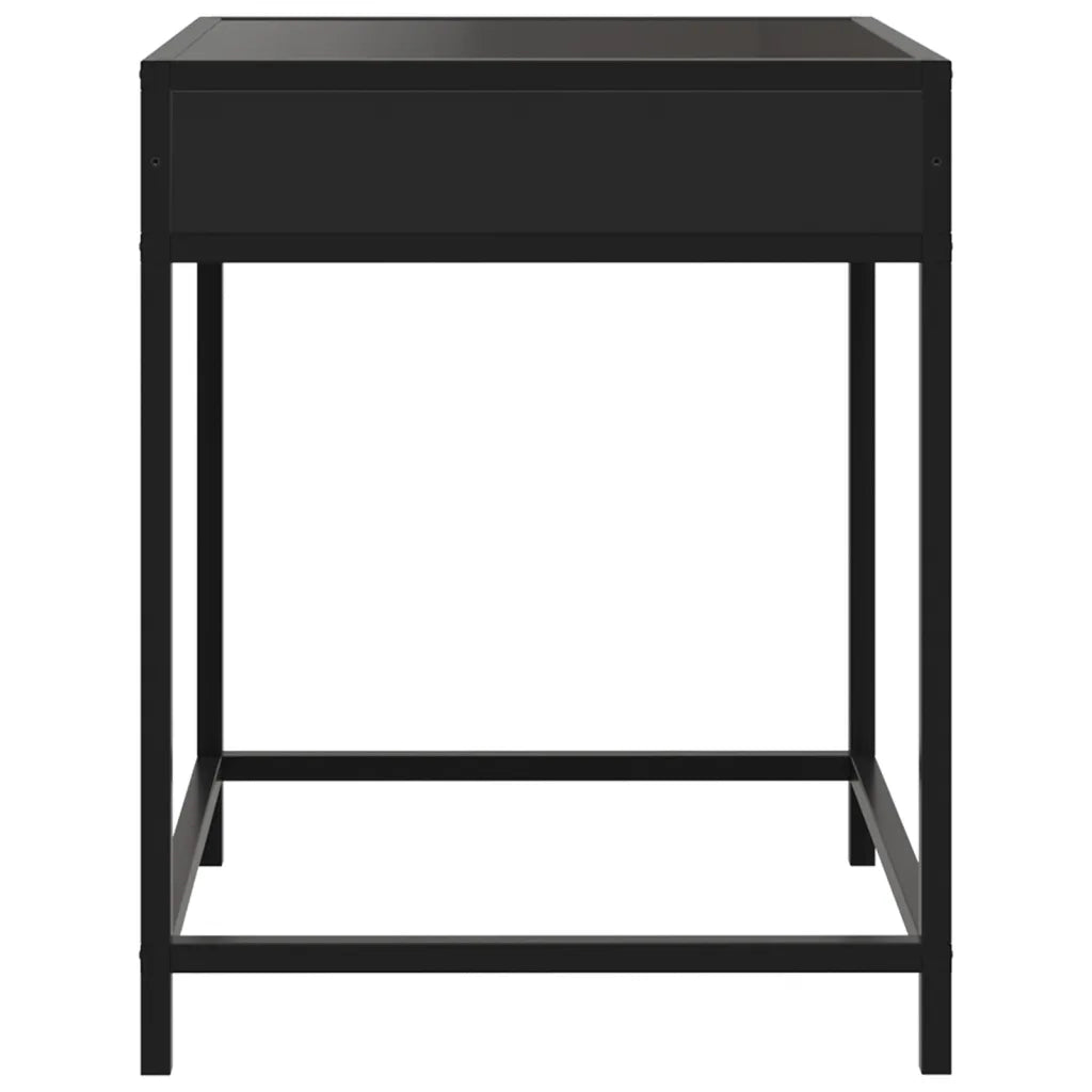 Comodino con LED Infinity Nero 40x40x51 cm