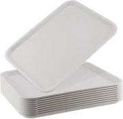 Piatto di Servizio 41,5 x 30,5 cm - Materiale Plastico - 10 Unità - Piatto per Cibo - Fast Food - Utilizzo Sostenibile - Piatto per Cibo