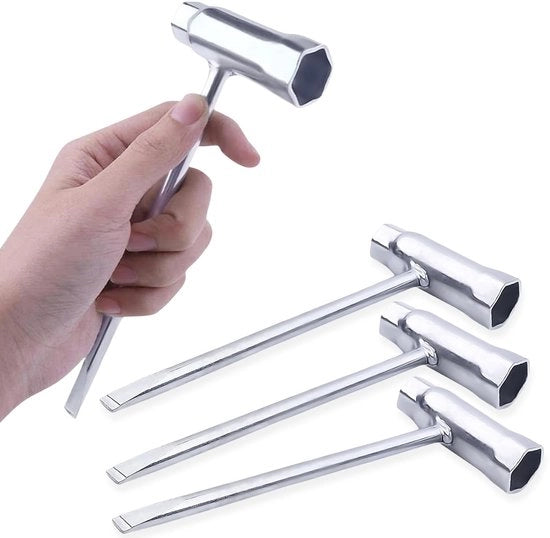 Accessori per sega a motore 4 pezzi - Chiave per sega a motore / Chiave per sega a motore - Lame per viti - Chiave a ingranaggi - Design ergonomico - Acciaio 13x19 mm - Accessori per giardino