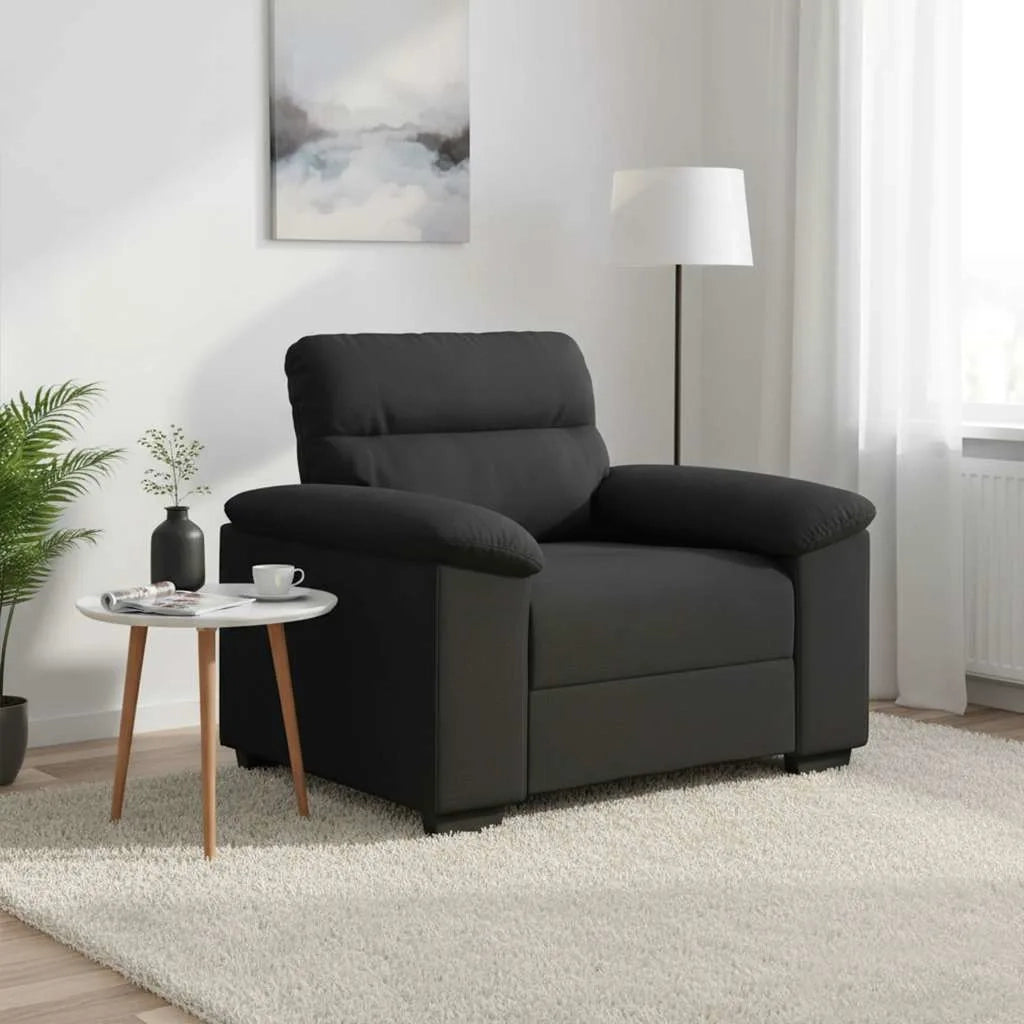Divano Sedia-Poltrona Nera 100x81x84 cm in Tessuto