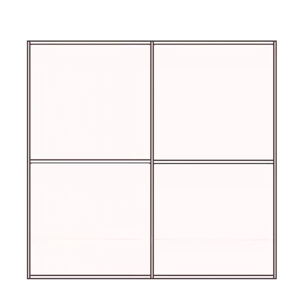 Armadio due ante scorrevoli bianco opaco Swing – 257x55x230H