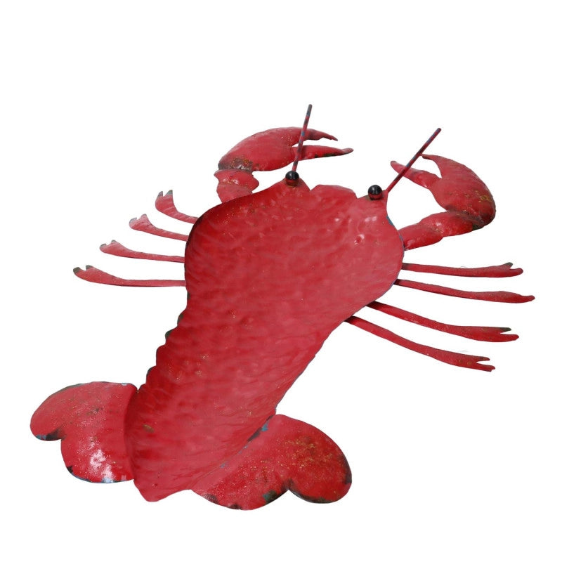 Svuotatasche metallo mare aragosta rosso cm 44,5x29,5h3