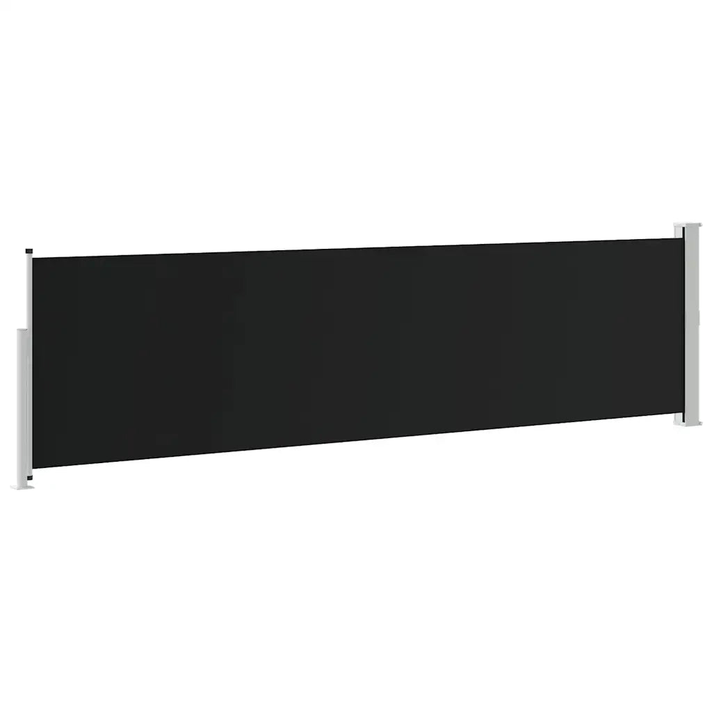 Tenda da Sole | Tenda laterale Retrattile per Patio 140x500 cm Nera