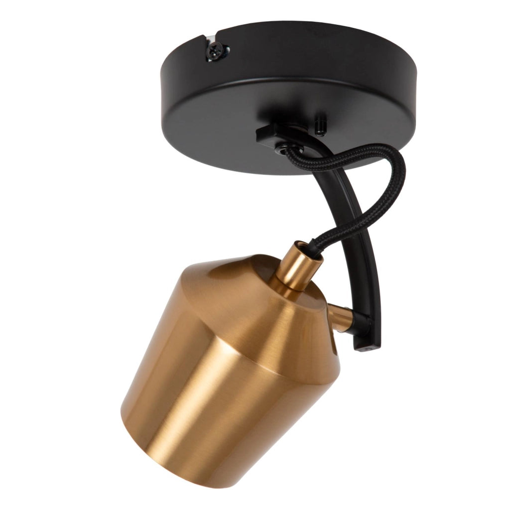 Faretto da soffitto EMILE 1xGU10 oro nero conico Lucide