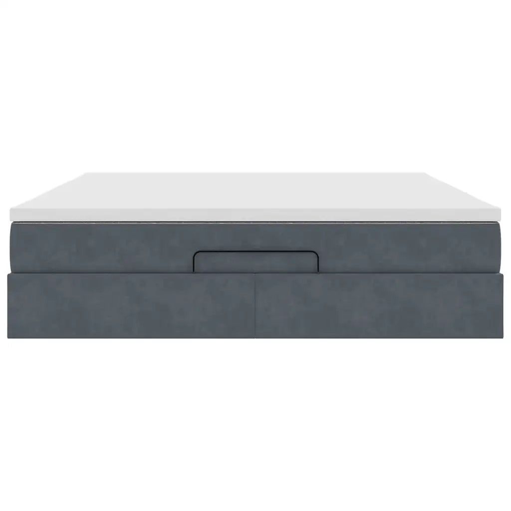 Struttura Letto Pouf con Materasso 180x200 cm in Velluto 3311202