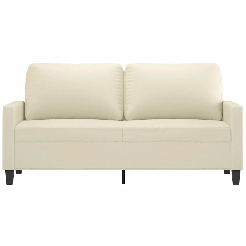 Divano a 2 Posti Crema 140 cm in Similpellecod mxl 80196