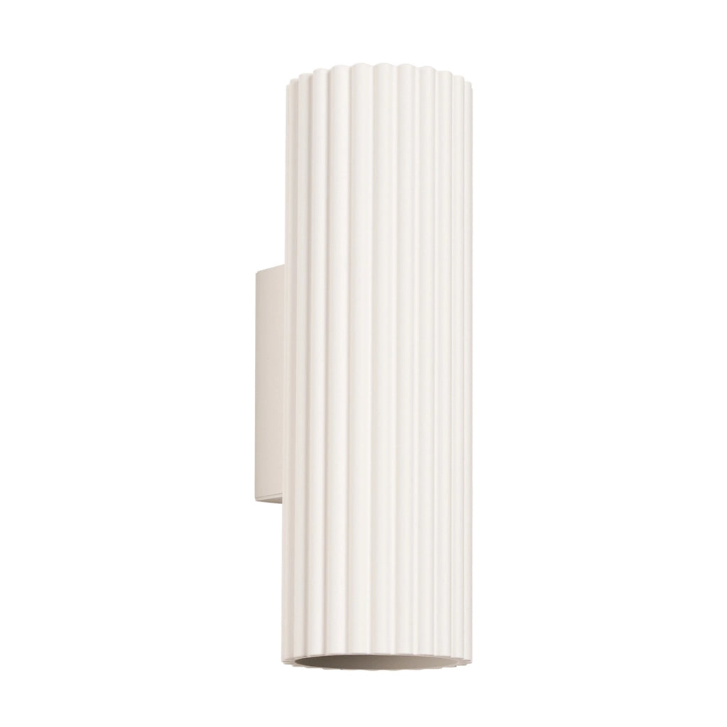 Applique moderna beige tubo rigato 20cm up/down 2xGU10