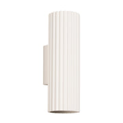 Applique moderna beige tubo rigato 20cm up/down 2xGU10
