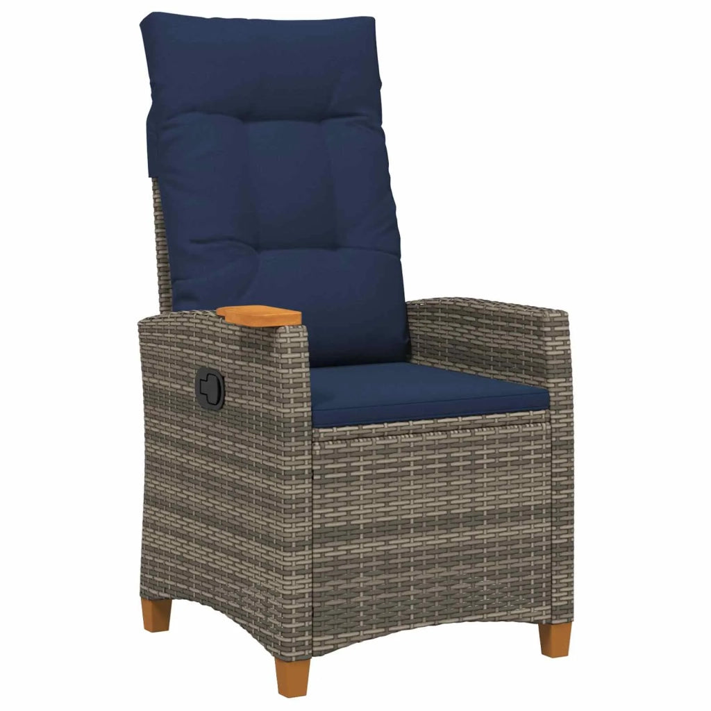 Poltrona reclinabile con tavolino 62 x 64 x 112 cm polyrattan CFW6272355
