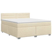 Letto box spring con materasso Crema 140 x 200 cm Tessuto 3450493