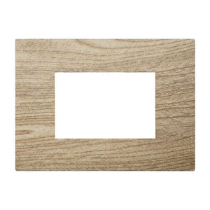 Placca Plastica Serie Venus 3P Colore Legno Scuro Compatibile Con Vimar Arke