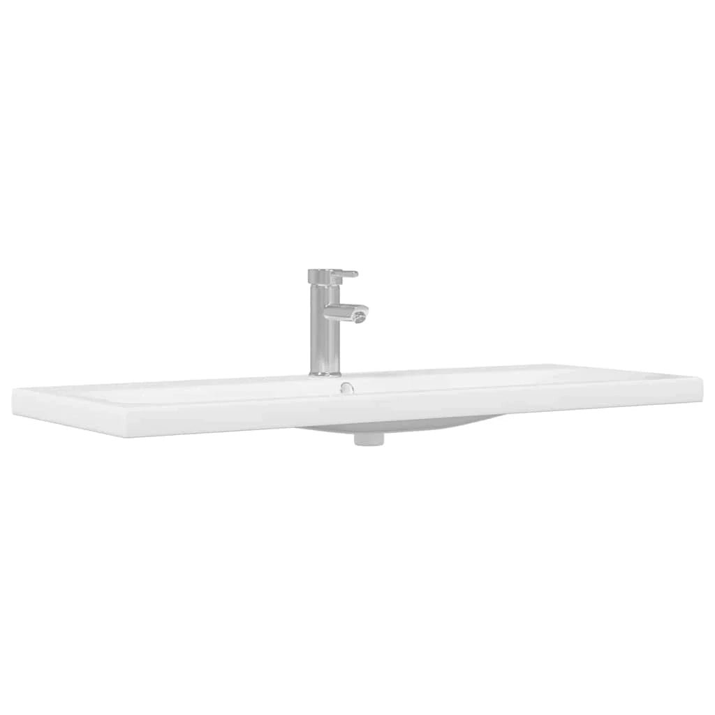 Mobiletto da bagno sospeso dal design moderno 100 x 38 x 46 cm contenitore resistente in legno anticato 02_0056319