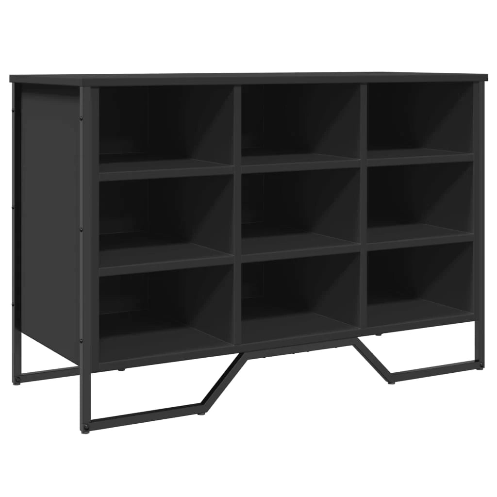 Scarpiera mobiletto portascarpe mobile per ingresso/corridoio/soggiorno 90 x 38 x 61,5 cm legno ingegnerizzato Nero 02_0022030