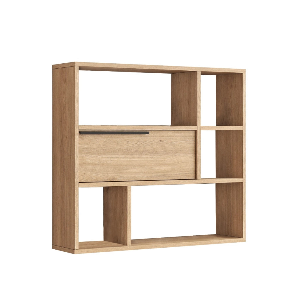 Mensola da parete in legno "Calvin" - 90 x 22 x 81 cm - Marrone
