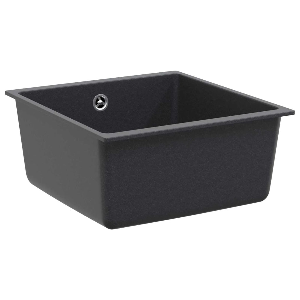 Lavello Cucina una Vasca Granito 43 x 46 x 20 cm Grafite 42053764