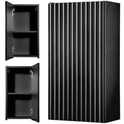 Mobiletto/scaffale da parete per bagno 30 x 57 x 19 cm nero 03_0008897