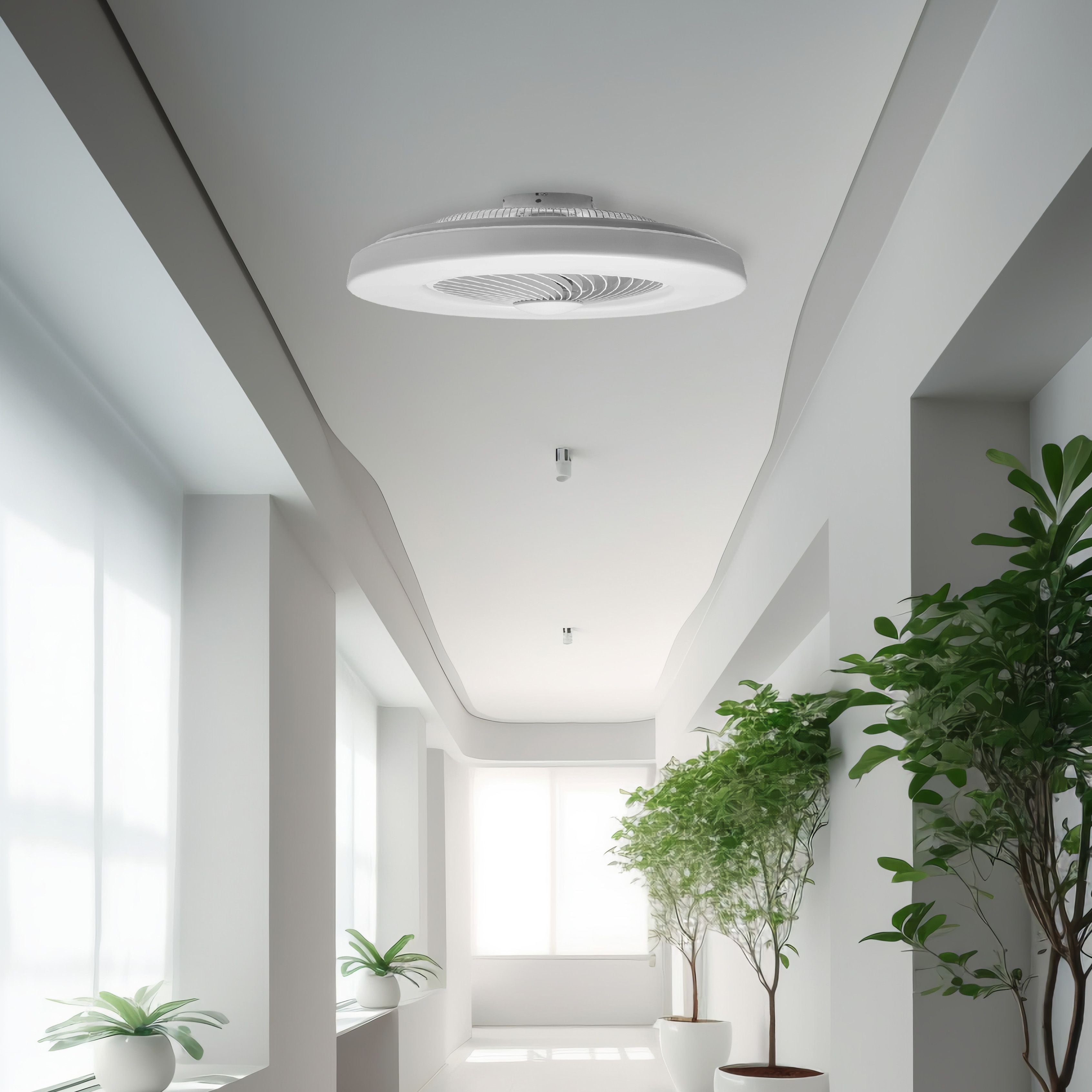 Lampadario Con Ventilatore App1551-c White
