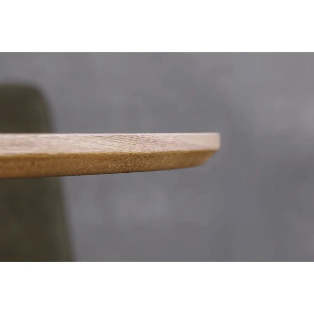 Tavolo da pranzo SOREN – Effetto legno di quercia e metallo – 120 cm – Rotondo – Stile industriale