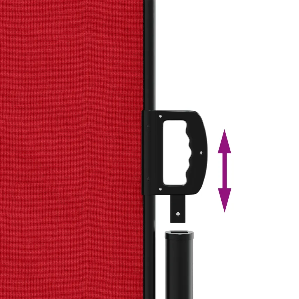 Tenda da Sole Laterale Retrattile Rossa 140x600 cm 4004612