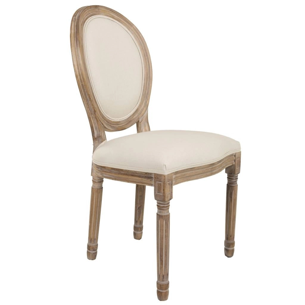 Sedia in legno imbottita beige 48x46x48/96h