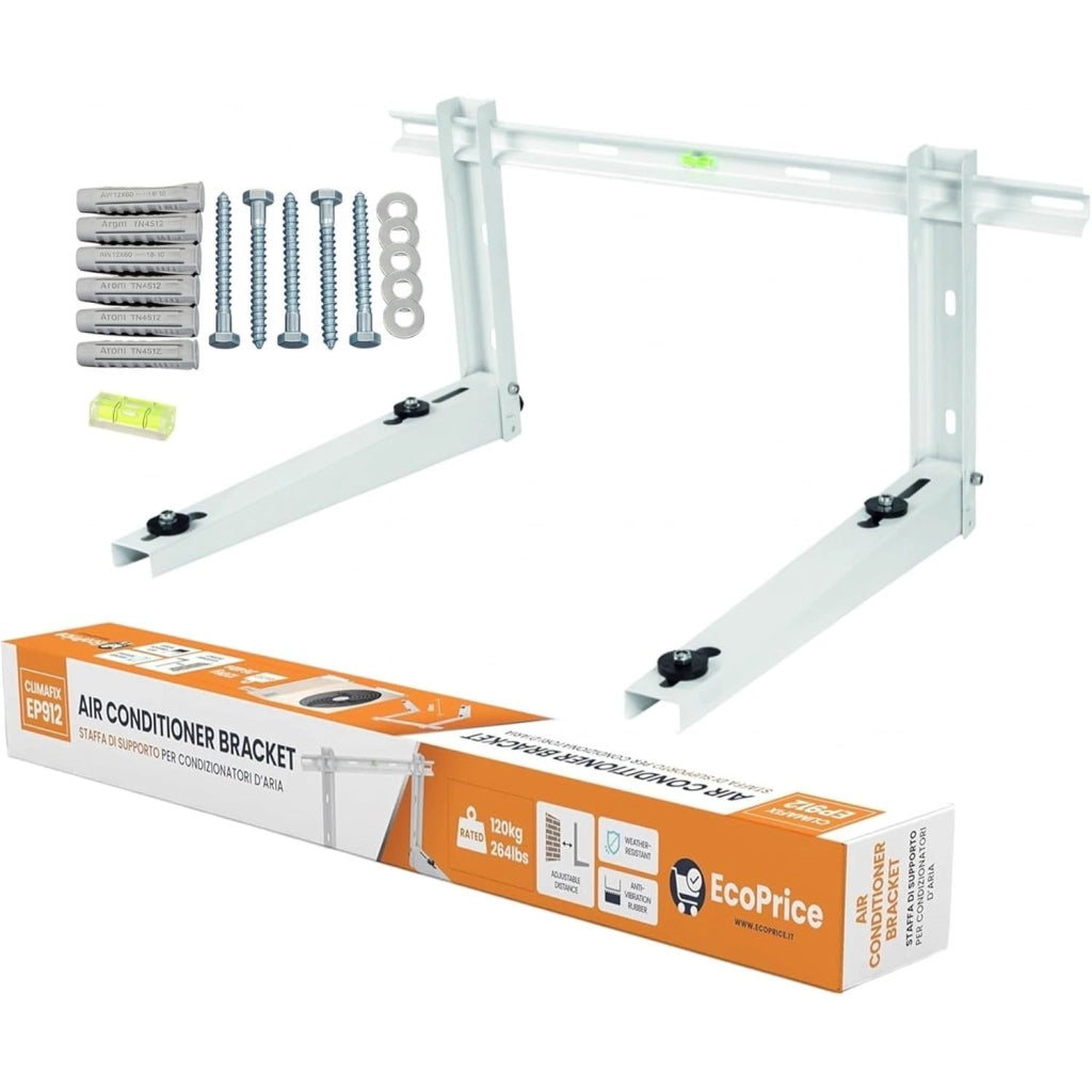 Ecoprice Staffa Per Climatizzatore / Condizionatore - Portata max 120kg  9000 BTU 12000 BTU