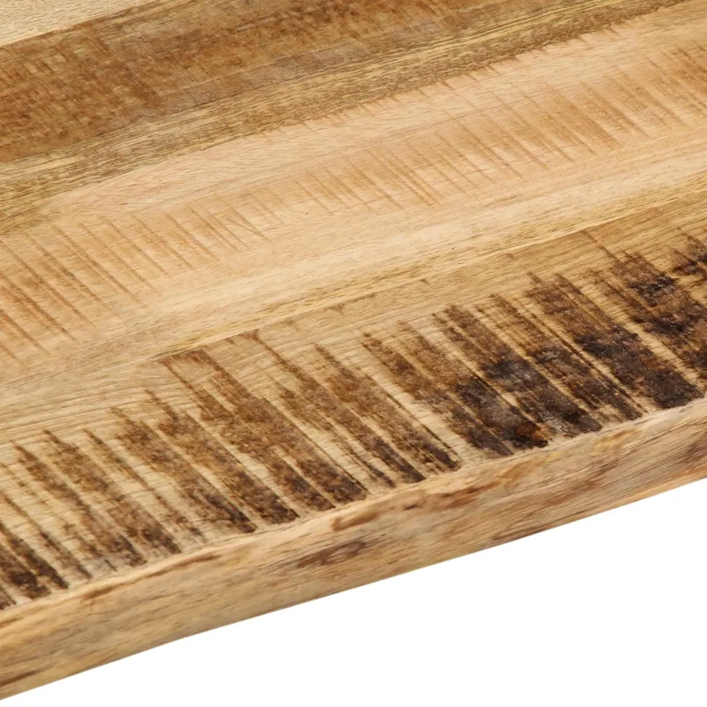 Piano Tavolo Bordi Vivi 80x60x2,5cm Legno Massello Mango Grezzo 370668