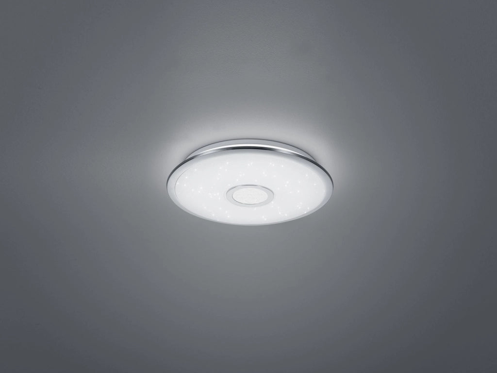 OSAKA PLAFONIERA LED 27W 3100lm, 3000 - 5500K ROTONDA EFFETTO CIELO STELLATO CON TELECOMANDO D. 42CM DIMMERABILE