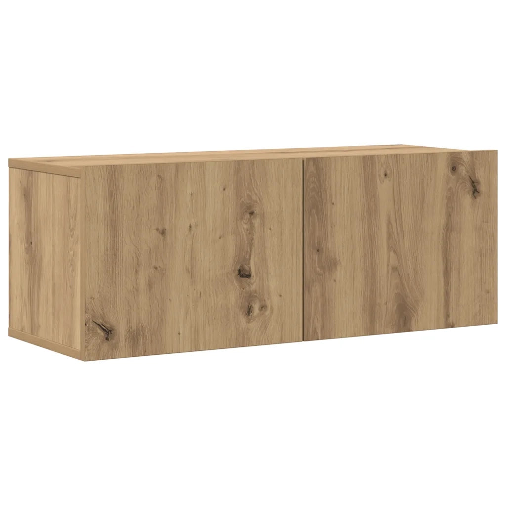 Mobili TV a Parete 6 pz-Credenza per TV sospesa Rovere Artigianale Legno Multistrato 324780