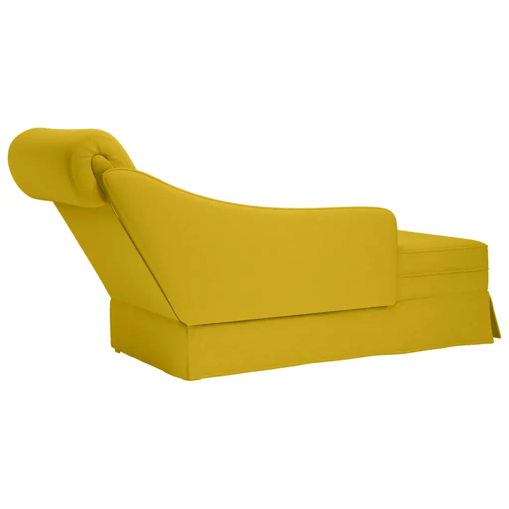 Sdraio con Capezzale e Bracciolo Destro in Velluto Giallo CFW2923719