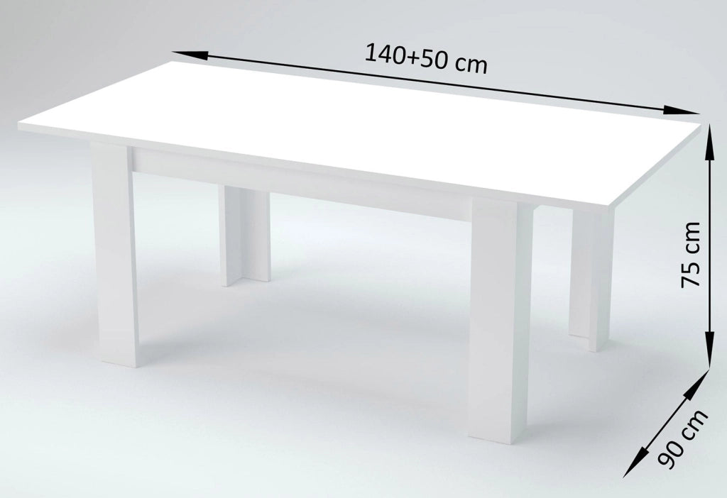 Tavolo Allungabile 90x140/190x75 cm Jesi Ardesia