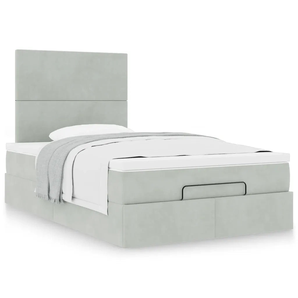 Struttura Letto Pouf con Materassi 120x200 cm Velluto 3313391