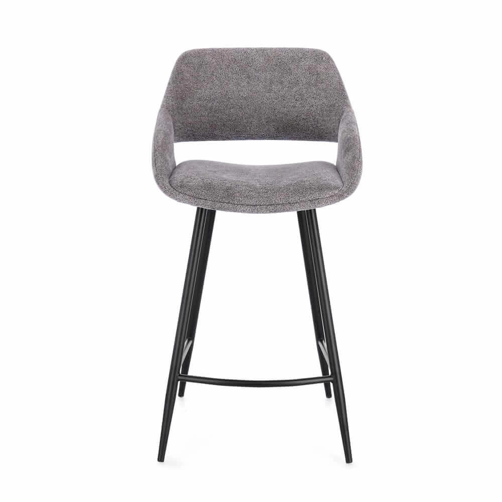 Set di 2 Sgabelli da Cucina Imbottiti con Gambe in Acciaio - LODIA