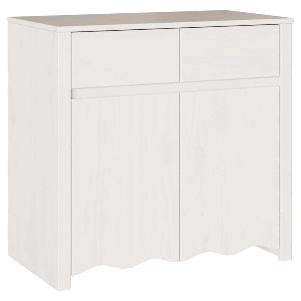 Mobile da soggiorno "DRAMMEN" Bianco 79x43x75,5 cm Legno massello Pino