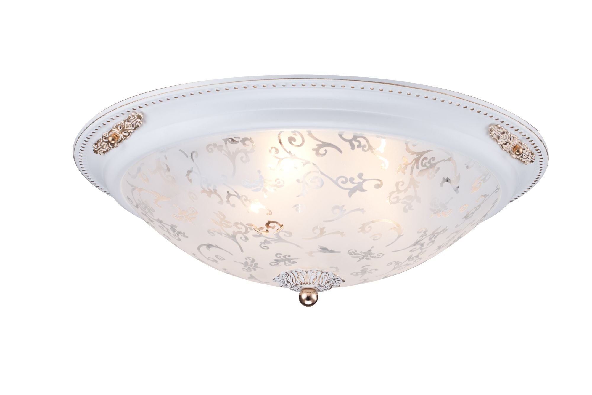 Plafoniera Ceiling & Wall in Metallo Diametrik Bianco con Oro