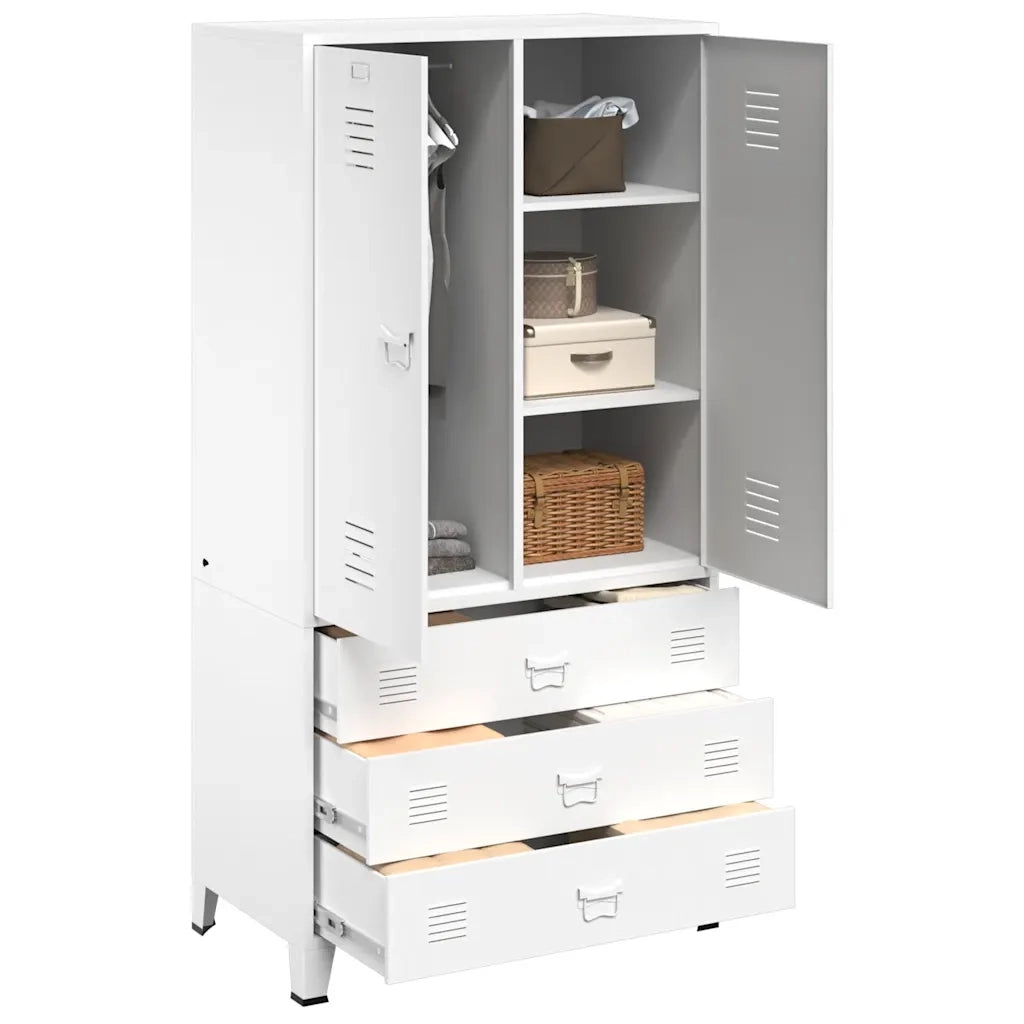 Armadio Bianco Industriale 90x50x180 cm in Metallo