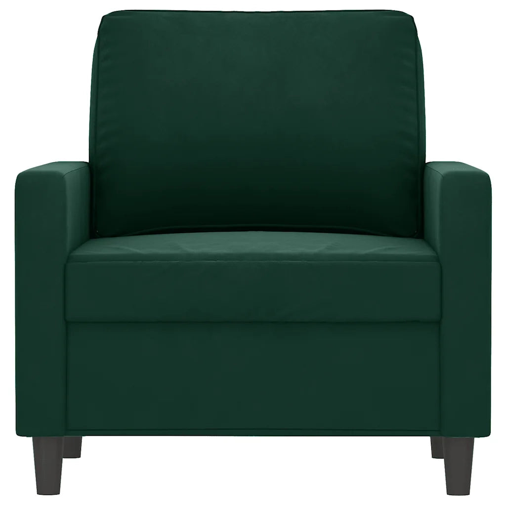 Divano Sedia-Poltrona Verde Scuro 60 cm Velluto 950834