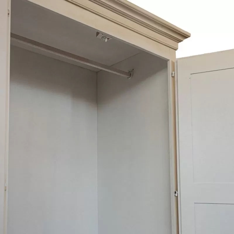 Armadio 2 porte legno shabby avorio anticato 125x61x200 - Mobili 2G