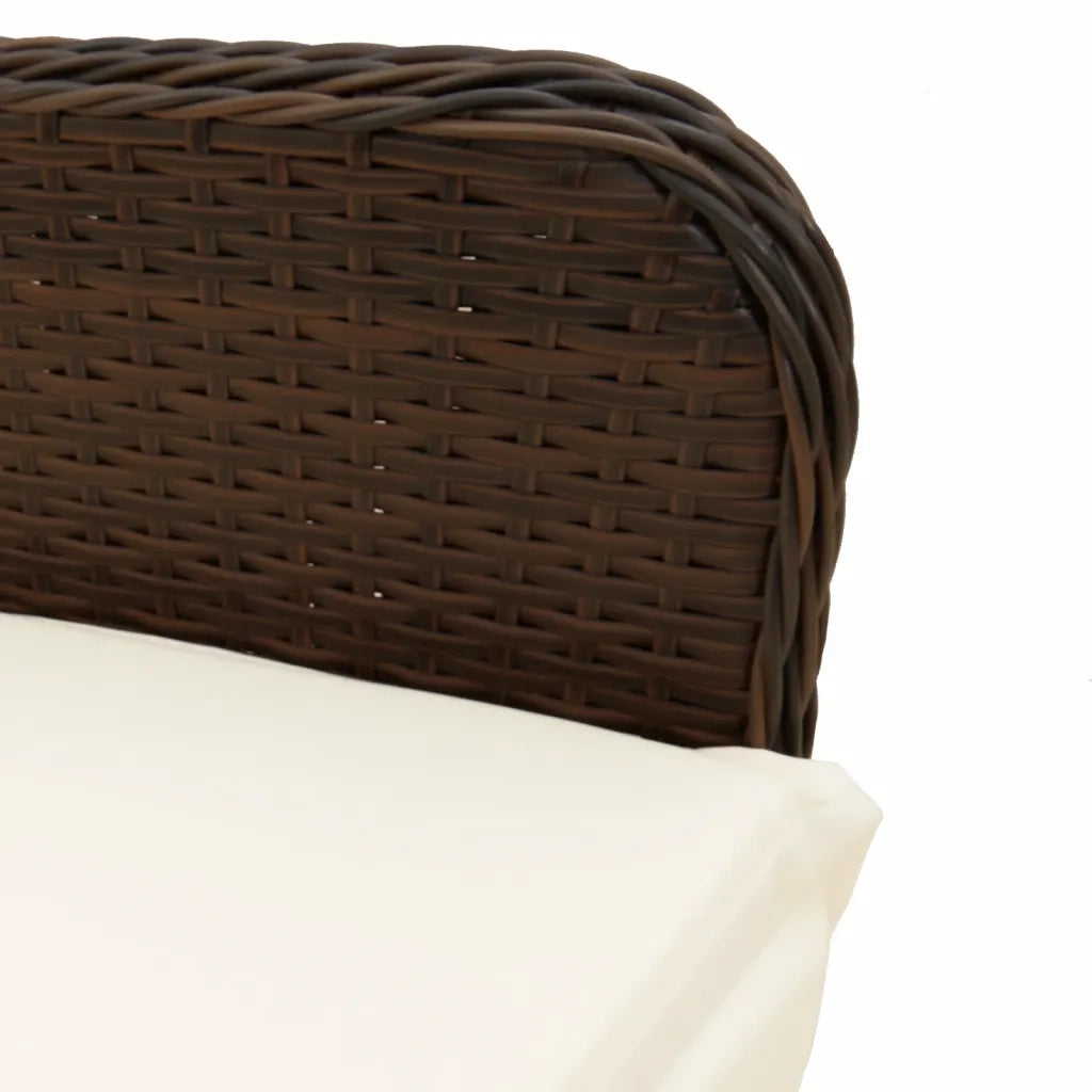 Sedie da Giardino Reclinabili 2 pz con Tavolo Polyrattan 365706